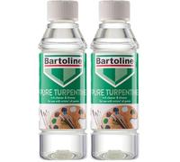 Bartoline Pure Turpentine 250ml - Natural Solvent for Oil Paint Thinning & Cleaning (Pack of 2)