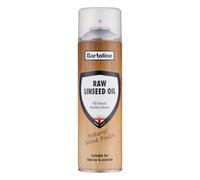 Bartoline Raw Linseed Oil Aerosol Spray 500ml Natural Wood Treatment for Wood & Stone Surfaces