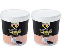 Bartoline Ready Mixed All Purpose Filler 1kg - Quick-Drying Interior & Exterior Wall Repair Compound for Plaster, Wood, Brick, Stone - Smooth White Finish, Easy to Sand & Paint (Pack of 2)