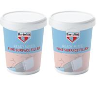 Bartoline Ready Mixed Fine Surface Filler 600g - Ultra-Smooth Finish, Quick-Drying, Easy Application - Ideal for Interior Repairs (Pack of 2)