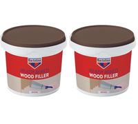 Bartoline Ready Mixed Wood Filler Brown 500g - Durable & Easy-to-Use Filler for Interior & Exterior Wood Repairs (Pack of 2)