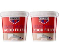 Bartoline Ready Mixed Wood Filler White 1kg, Durable and Easy-to-Use Filler for Interior and Exterior Wood Repairs (Pack of 2)