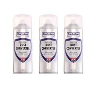 Bartoline Rust Converter 400ml 3 Pack - Rapid Rust Neutraliser Spray for Ferrous Metals - Self-Priming and Fast Acting Ideal for Cars, Tools, Fences and More