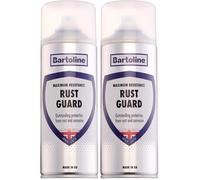 Bartoline Rust Guard Spray 400ml Satin Finish - Long-Lasting Rust Protection for Metal, Tools, Vehicles, Gates and Outdoor Equipment (Pack of 2)