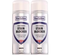 Bartoline Stain Blocker Spray 400ml Matt Finish Blocks Mould, Mildew, Damp and Grease Stains - Fast-Drying Primer or Topcoat for Walls, Ceilings, Plaster and Woodwork (Pack of 2)