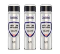 Bartoline Stone Chip Protective Spray Black 500Ml Vehicle Protection 3 Pack