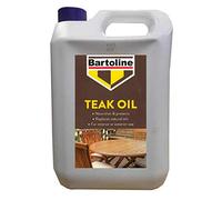 Bartoline Teak Oil 5 Litres | Replenishes Natural Oils to protect Wooden furniture | Interior and exterior use