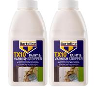 Bartoline TX10 Paint and Varnish Stripper 500ml - Extra Strong, Non-Caustic Paint Remover for Wood, Metal & More (Pack of 2)