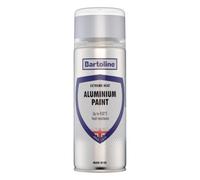 Bartoline VHT Aluminium Paint 400ml - High Temperature Resistant Up to 650°C, Exhaust & Engine Metal Paint Spray, Durable Aluminium Finish for BBQs, Stoves & Automotive Use