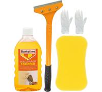 Bartoline Wallpaper Stripper Set - Includes Wallpaper Stripper, Heavy Duty Wallpaper Remover, Large Sponge And Pair Of Gloves