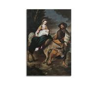 Bartolome Esteban Murillo Printed Posters The Flight Into Egypt Picture Print Canvas Wall Paint Arts Decor Modern Home Artworks Idea 12x18inch(30x45cm)
