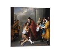 Bartolomé Esteban Murillo《Return Of The Prodigal Son》Print Poster Print Photo Art Canvas Home Decorative Bedroom Modern Decors 16x16inch(40x40cm)