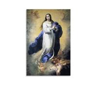 Bartolomé Esteban Murillo The Immaculate Conception of El EscorialModern Wall Art Poster - Minimalist Print for Living Room Bedroom & Office A Simple Yet Striking Decor for Modern Homes08x12inch(20x3