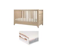 Barton Cotbed With Luxury Hybrid Twin Cotbed Mattress Bundle - Oak Natural Oak