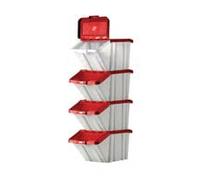 Barton Multifunctional Storage Bins Red Lids (4 Pack) 052102/4