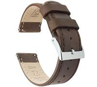 BARTON Quick Release - Top Grain Leather Watch Band Strap - Choice of Colour & Width - 16mm, 18mm, 19mm, 20mm, 21mm 22mm, 23mm or 24mm - Saddle Brown 16mm