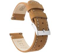BARTON Quick Release Top Grain Leather Watch Band Strap - Choice of Colour & Width - 16mm, 18mm, 19mm, 20mm, 21mm, 22mm, 23mm or 24mm - Gingerbread/Linen 23mm