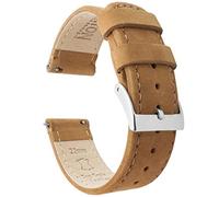 BARTON Quick Release - Top Grain Leather Watch Band Strap - Choice of Colour & Width - 16mm, 18mm, 19mm, 20mm, 21mm 22mm, 23mm or 24mm - Gingerbread/Gingerbread 16mm