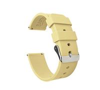 BARTON Silicone Watch Bands - Quick Release Straps - Choose Color & Width - 16mm, 18mm, 20mm, 22mm - Happy Yellow 18mm