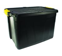 Barton Storage 012493/5 - 60L Heavy Duty Trunkbox with Lid - Black Pack of 5 (600 x 400 x 400mm)
