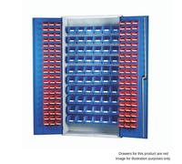 Barton Storage Barton Topstore 013068 Louvre Panel Cabinet (Red)