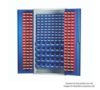 Barton Storage Barton Topstore 013080 Louvre Panel Cabinet (230 Red Bins)