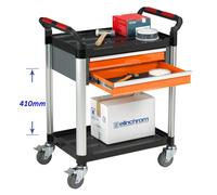 Barton Storage WHTT2SS/D2 2 Shelf Trolley With 2 Drawers