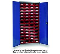 Barton Topstore 013056 11 Shelf Cabinet with 52 TC4 Blue Bins