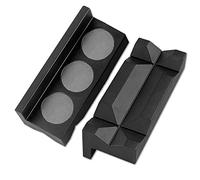 BARTOO Aluminum 4" Vise Jaw Pads With Strong Magnetic,Soft Vice Jaws Cover,Multi-Purpose Protector for Any Metal Bench Vice,Woodworking,Jewelry Making,Plumbing (Black)