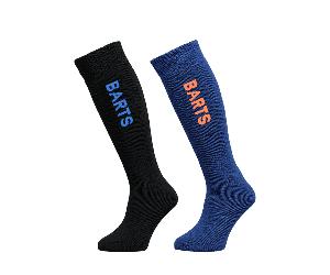 Barts 0560 Basic Sock 2 Pack Kids Colour: 11 Black and Blue, Size: EU 31-34 UK 12-2