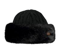 Barts Cable Knit Faux Fur Beanie Winter (One Size - Black)