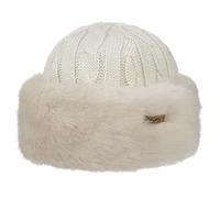 Barts Cable Knit Faux Fur Beanie Winter (One Size - White)