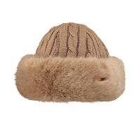 BARTS | Fur Cable Bandhat | Cable Hat | Light Brown | WildBounds UK One Size