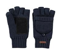 Barts Haakon Fingerless Wool Gloves Men - mittens knit with lining Winter Autumn-Winter - S/M blue