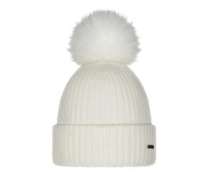 Barts Knitted Winter Bobble Hat Kenzie, Cream, One Size