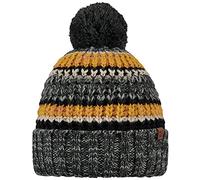 Barts Men's Goser Striped Knitted Hat with Bobble, Dark Heather, One Size