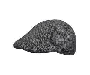 Barts Mens Mr. Mitchell Adjustable Flat Cap Size: Large, Colour: Black