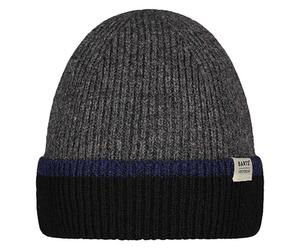 BARTS | Pharon Beanie | Virgin Wool Striped Beanie | Dark Heather One SIze