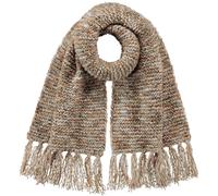Barts Scarf Siret Brown Mottled Chunky Knit Fringes Tassels
