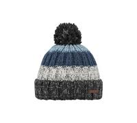 Mens Barts Wilhelm Bobble Knit Beanie Ski Hat Charcoal / Blue