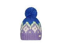 Barts Womens Curley Retro Wool Knitted Bobble Hat - Violet