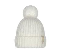 Barts Womens Joansy Curffed Warm Winter Bobble Hat - Cream