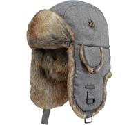 Barts Womens Kamikaze Soft Faux Fur Lined Warm Winter Hat - Grey Herringbone