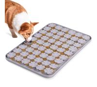 Bartuke Dog Lick Mat, 23.6"x 15.7" Large Silicone Snuffle Mat with Suction Cups, Slow Feeder for Small Medium Large Dogs Slow Eating, Boredom Reducer (Grey)