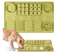 Bartuke Large Silicone Snuffle Mat, 32"x 20" Dog Lick Mat with Suction Cups, Slow Feeder for Small | Medium | Large | Multiple Dogs Slow Eating, Boredom Reducer (Green)