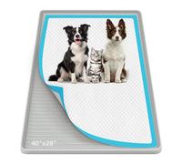 Bartuke Pee Pad Holder for Dogs, 40" x 28" Extra Large Silicone Pee Tray Mat High Edge, Leak-Proof, No Spill Pet Pad Holder for Puppy, Cat, Rabbit, Training Pads for Floor Protection, No Pee Pads