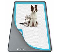 Bartuke Pee Pad Holder for Dogs, 40" x 28" Silicone Pee Tray Mat Leak-Proof, High Edge, No Spill Pet Pad Holder for Puppy, Cat, Rabbit, Dog Training Pads for Home Floor Protection (Dark Grey)