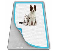Bartuke Pee Pad Holder for Dogs, 40" x 28" Silicone Pee Tray Mat Leak-Proof, High Edge, No Spill Pet Pad Holder for Puppy, Cat, Rabbit, Dog Training Pads for Home Floor Protection (Grey)
