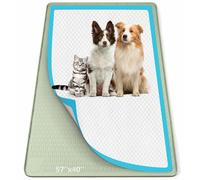 Bartuke Pee Pad Holder for Dogs, 57" x 40" Silicone Pee Tray Mat Leak-Proof, High Edge, No Spill Pet Pad Holder for Puppy, Cat, Rabbit, Training Pads for Floor Protection, No Pee Pads (Green)