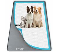 Bartuke Pee Pad Holder for Dogs, 57" x 40" Silicone Pee Tray Mat Leak-Proof, High Edge, No Spill Pet Pad Holder for Puppy, Cat, Rabbit, Training Pads for Floor Protection, No Pee Pads (Dark Grey)